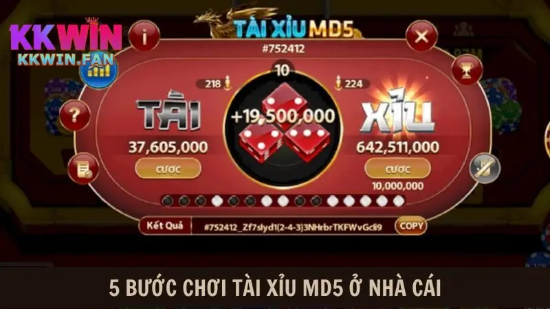 5 bước để bạn thử sức với phiên bản tài xỉu MD5