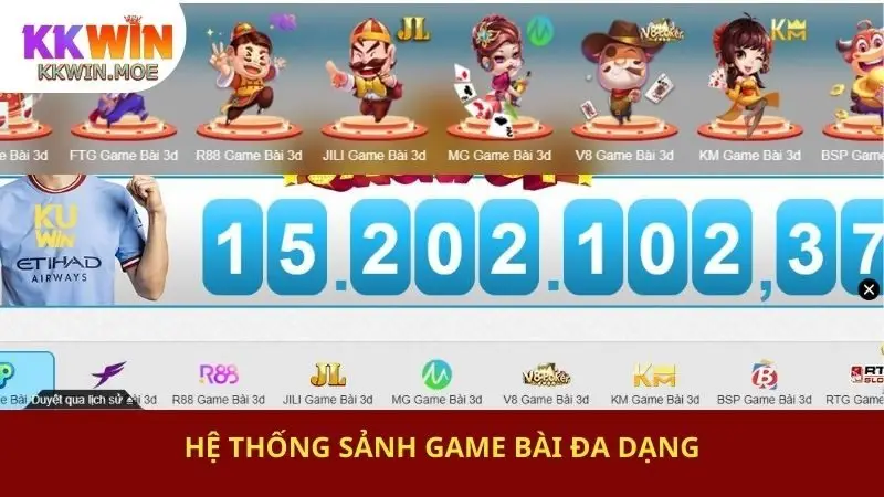 Hệ thống sảnh game bài đa dạng
