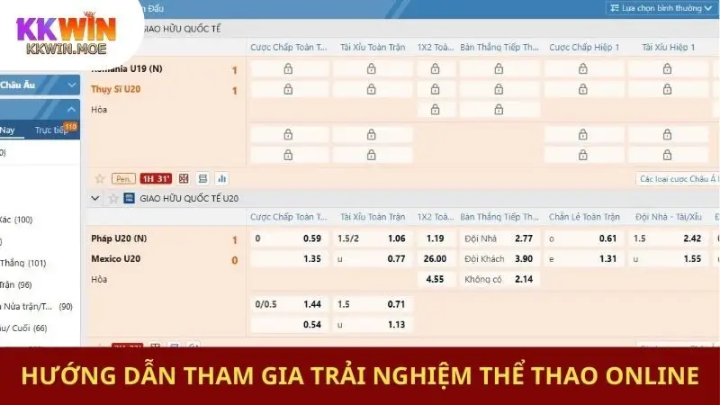 Hướng dẫn tham gia trải nghiệm thể thao online