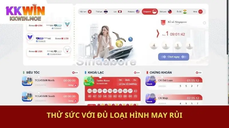 Thử sức với đủ loại hình may rủi